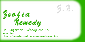 zsofia nemedy business card