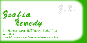 zsofia nemedy business card